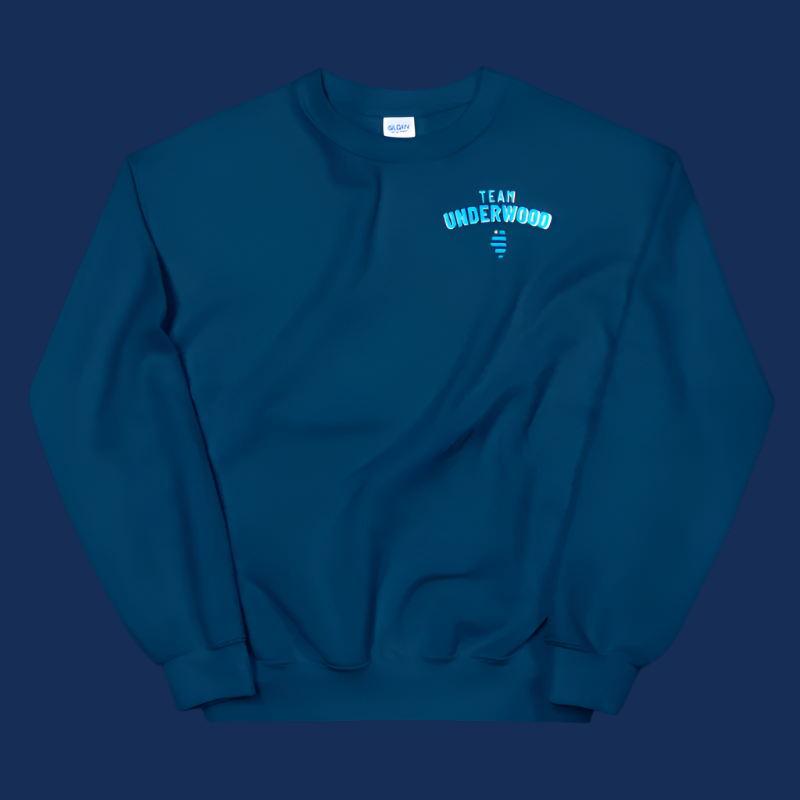 Lauren Underwood Team Underwood Navy Crewneck Sweatshirt
